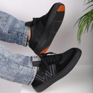 Schwarze Freizeitschuhe mit TPU-Sohle